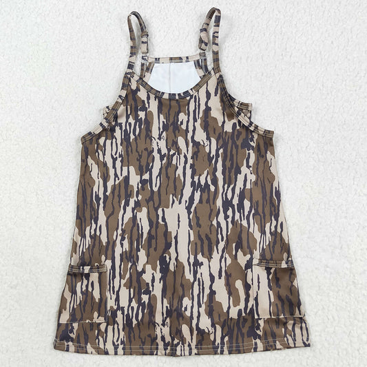 Baby Girls Dress Strap Bottomland Camo Pockets Yoga Dresses GSD2720 8.9