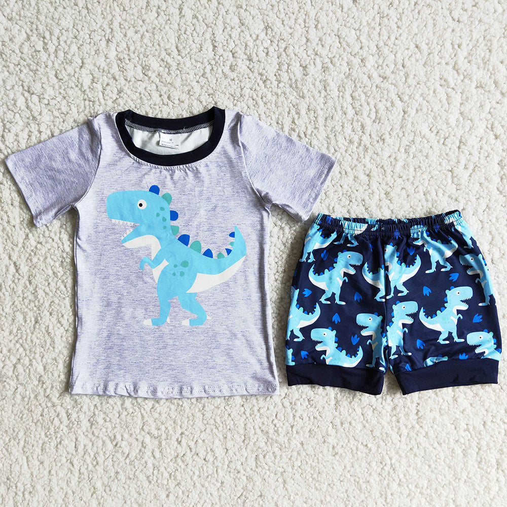Baby Boy Clothes Set Dinosaur Boys Clothing Children Outfits Wholesale D9-15 5.16