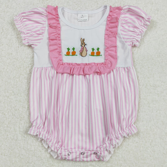 Baby Infant Girls Rompers Easter Rabbit Carrots Embroidery Sleeveless Rompers SR2145 SR2144 3.1