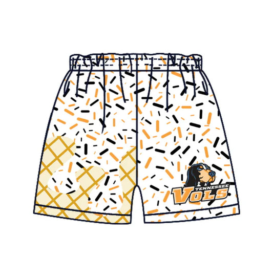 Preorder MOQ 5 dog yellow ice cream sprinkle boys team shorts 8.20