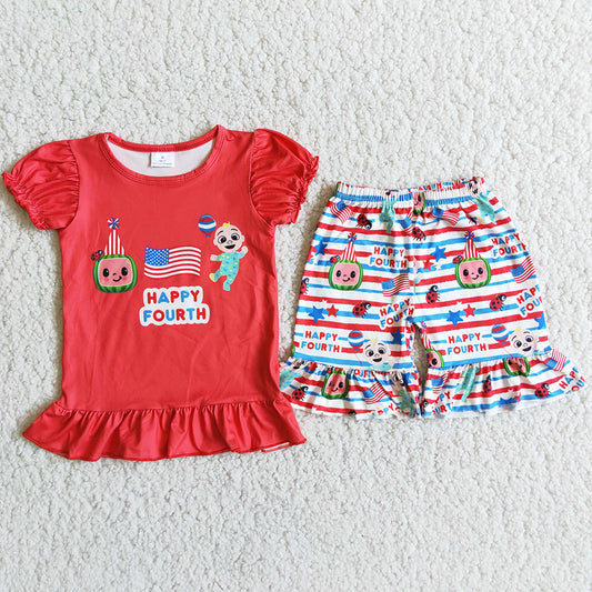 July 4th Boutique Baby Girls Clothes Summer Kids Clothing Girls Outfits D8-13 3.25