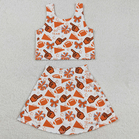 Baby Girls Clothes Yellow Footballs T Vest Skorts Team Yoga Active Set GSD2695 9.2