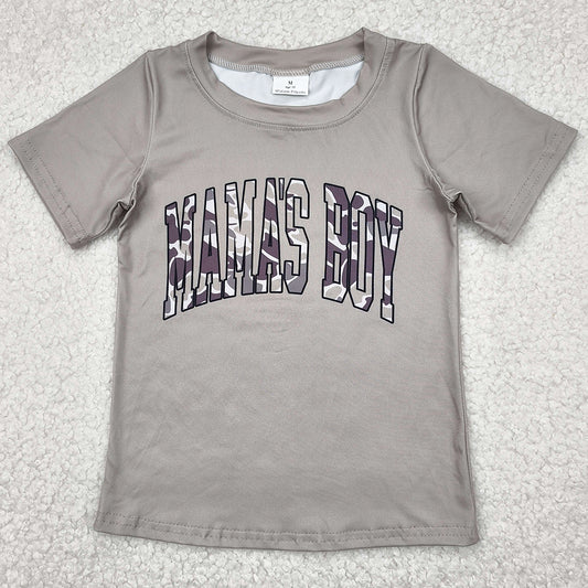 Baby Boys T-shirts Mama's Boy Camo Short Sleeve Tee Shirts Tops BT1186 4.21