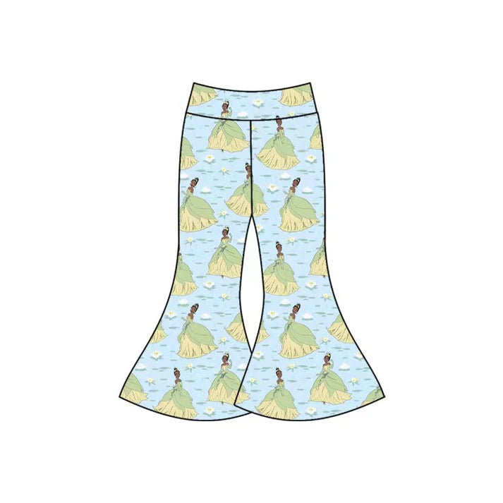Preorder(moq 5) Baby Girls Cartoon Princesses Bell Bottom Pants Bottom 12.26