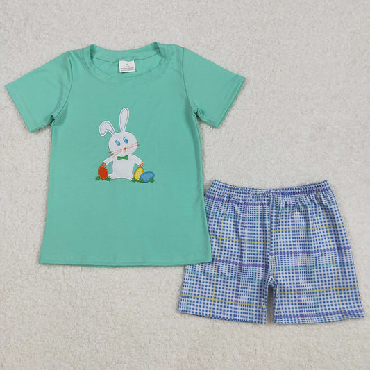 Baby Boys Clothes Rabbits Embroidery Easter Shirts Shorts Clothes Sets BSSO1185 3.1
