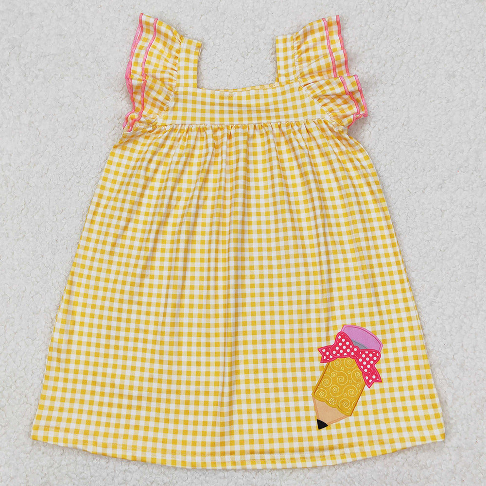 Baby Girls Dress Back To School Pencil Knee Length Dresses GSD2012 3.17