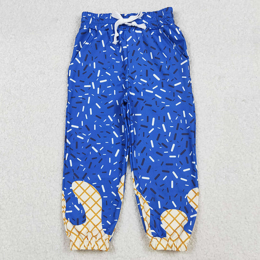 Baby Girls Pants Hot Blue Sprinkles Drip Team Pockets Yoga Active Pants P0818 9.9