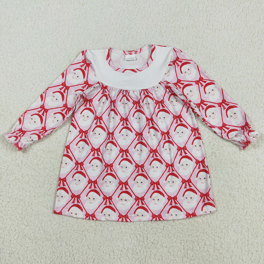 Baby Girls Dress Christmas Red Blows Santa Plaid Knee Length Dresses GLD1136 8.6