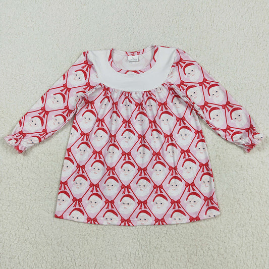 Baby Girls Dress Christmas Red Blows Santa Plaid Knee Length Dresses GLD1136 8.6