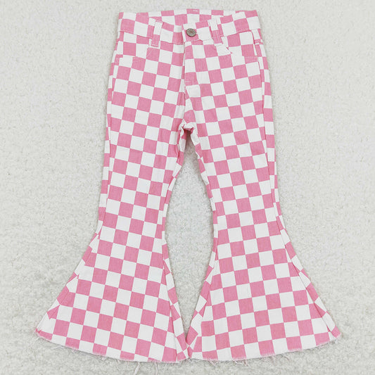 Pink Girls Denim Bell Pants Jeans Pants P0348