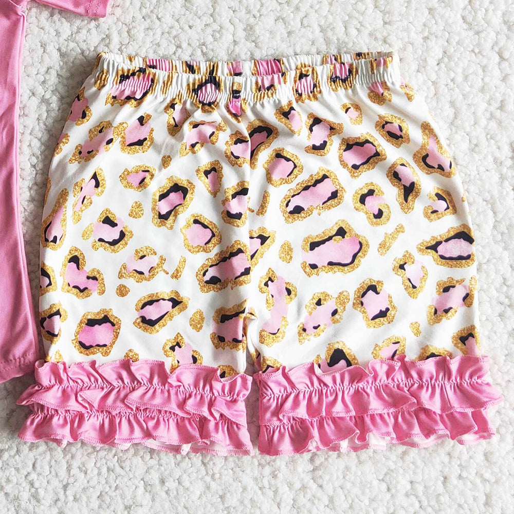 Boutique Baby Girls Clothes Toddler Outfits Short Sleeve Summer Girls Clothing Set D7-12