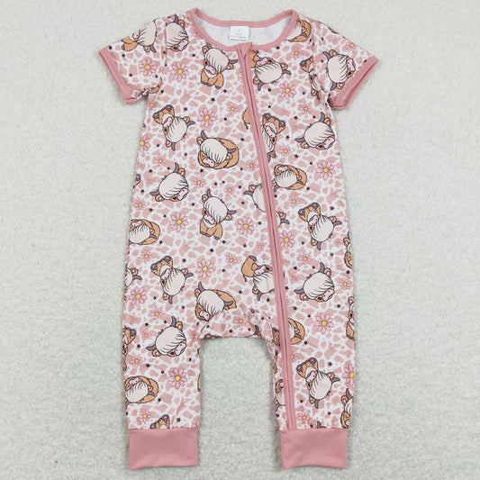 Cow Print Infant Baby Girls Rompers SR0924