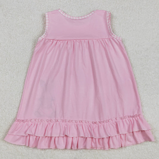 Baby Girls Dress Easter Pink Rabbit Ruffle Knee Length Dresses GSD1671 3.1