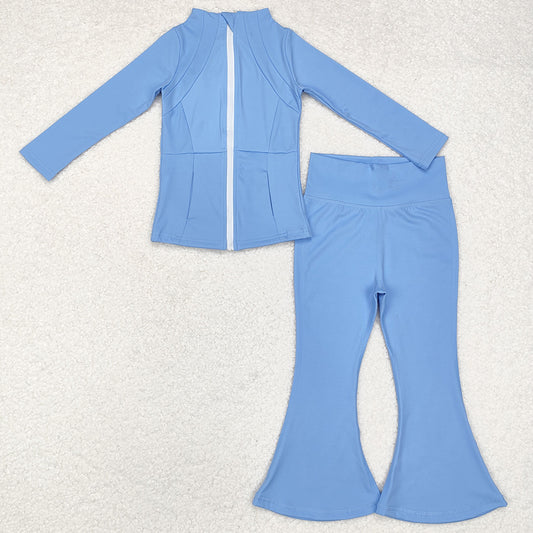 Baby Girls Clothes Blue Active Wear Jackets Pants 2pcs Clothes Sets GLP1558