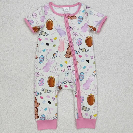 Baby Infant Girls Rompers Easter Rabbits Zip Rompers SR2713 SR2712 3.7