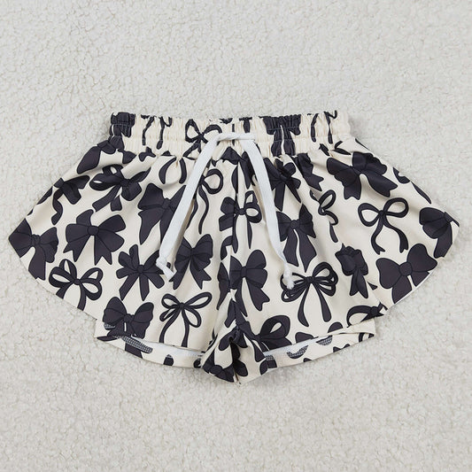 Baby Girls Shorts Black Bows Yoga Active Ruffle Shorts Bottom SS0770 12.31