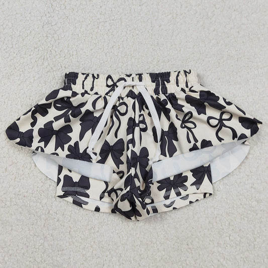 Baby Girls Shorts Black Bows Yoga Active Ruffle Shorts Bottom SS0770 12.31