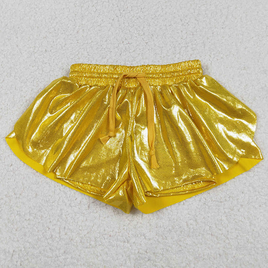 Baby Girls Leather Yellow Ruffle Shorts Bottoms SS0687 12.25