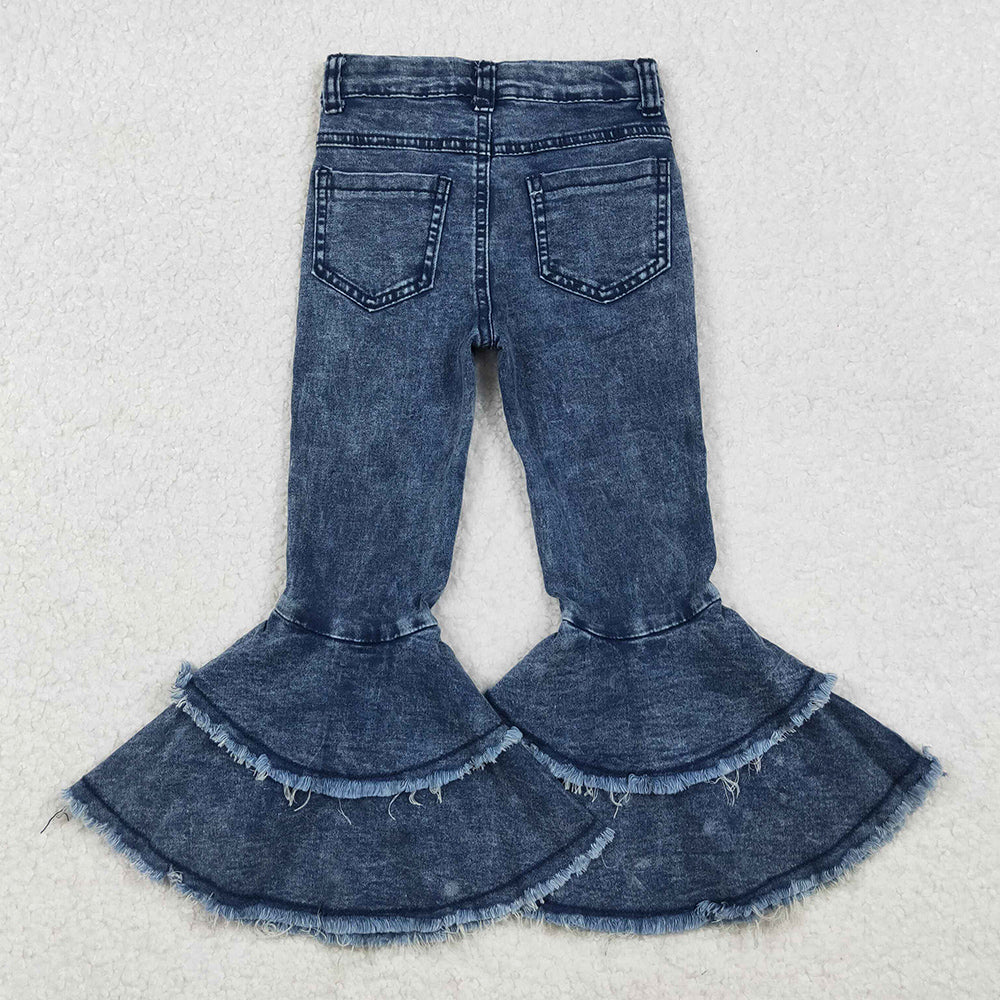 Hot Sale Baby Girls Jeans Pants Denim Bell Bottom Pants C5-15 11.1