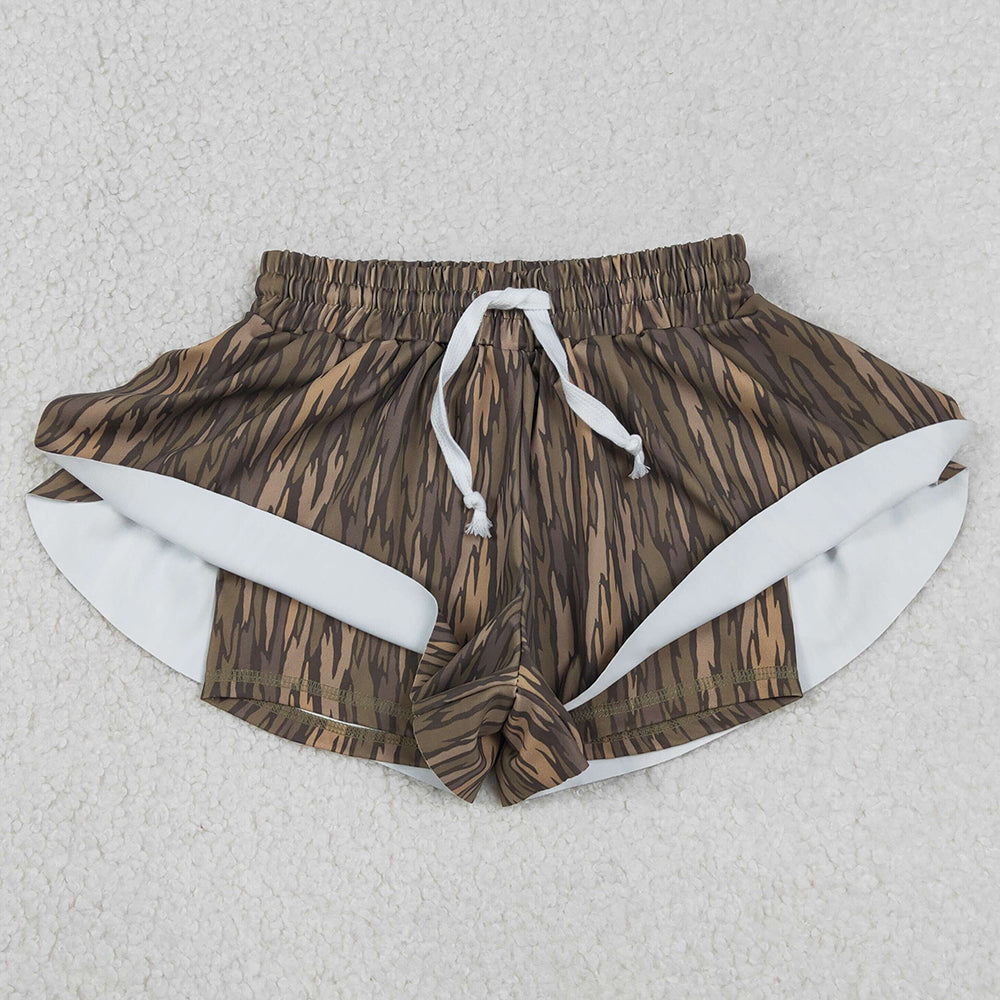 Baby Girls Shorts Southern Olive Camo Yoga Active Ruffle Shorts Bottom SS0771 1.5