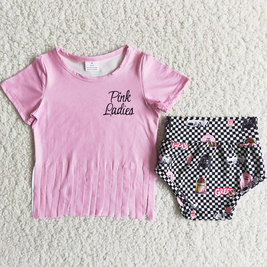 Toddler Baby Girls Bummies Set Boutique Tassel Design Girls Clothes Set D13-18