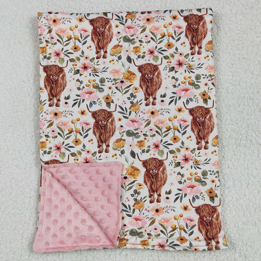Baby Blankets 29*43 inches Cow Print Cute Kids Girls Blankets Soft Boutique Blankets BL0011 6.7