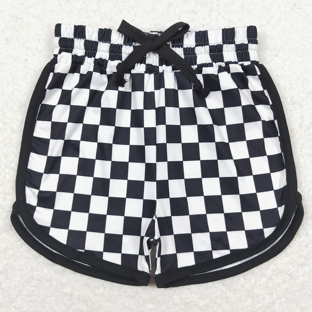 Baby Girls Shorts Black Checkered Bottoms Shorts SS0278