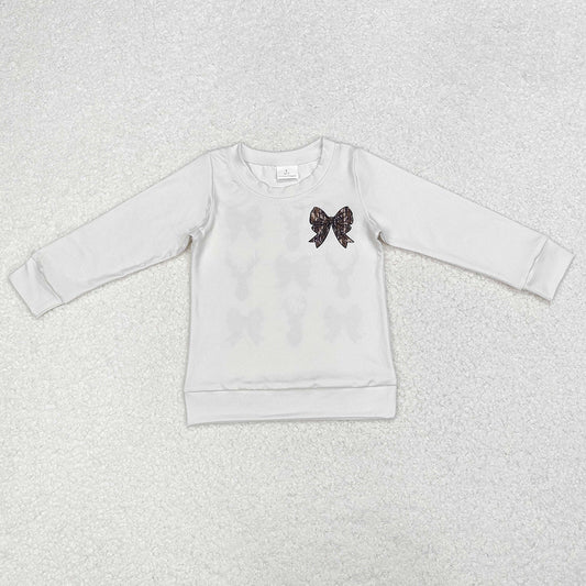 Baby Girls T-shirts Bows Deers Hunting Long Sleeve Tops GT0760