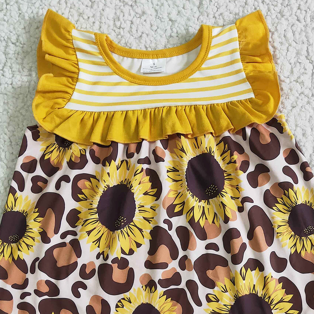Summer Baby Girls Clothes Set Sunflower Print Cute Girls Clothing Outfits GSSO0069