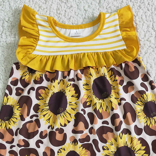 Summer Baby Girls Clothes Set Sunflower Print Cute Girls Clothing Outfits GSSO0069