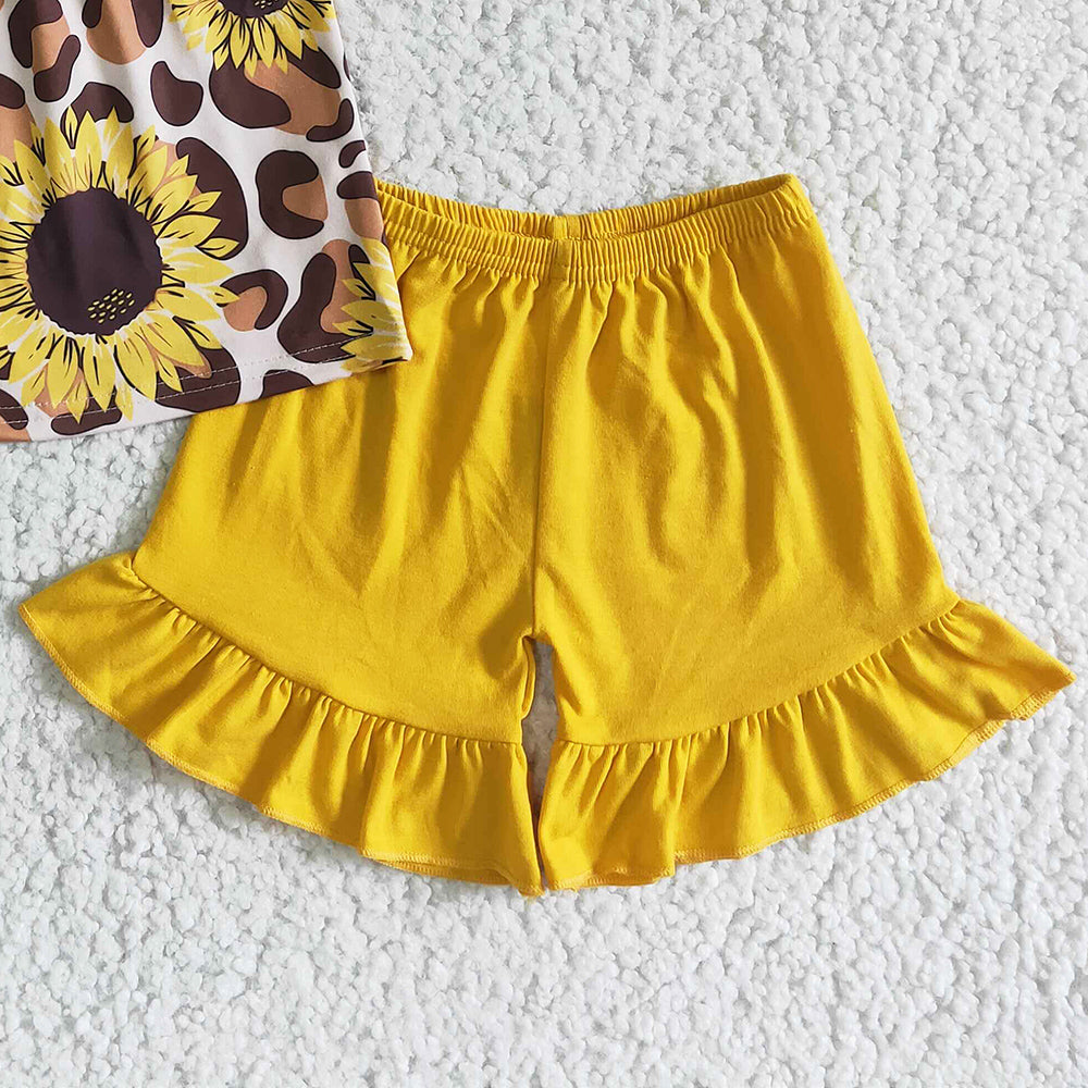 Summer Baby Girls Clothes Set Sunflower Print Cute Girls Clothing Outfits GSSO0069