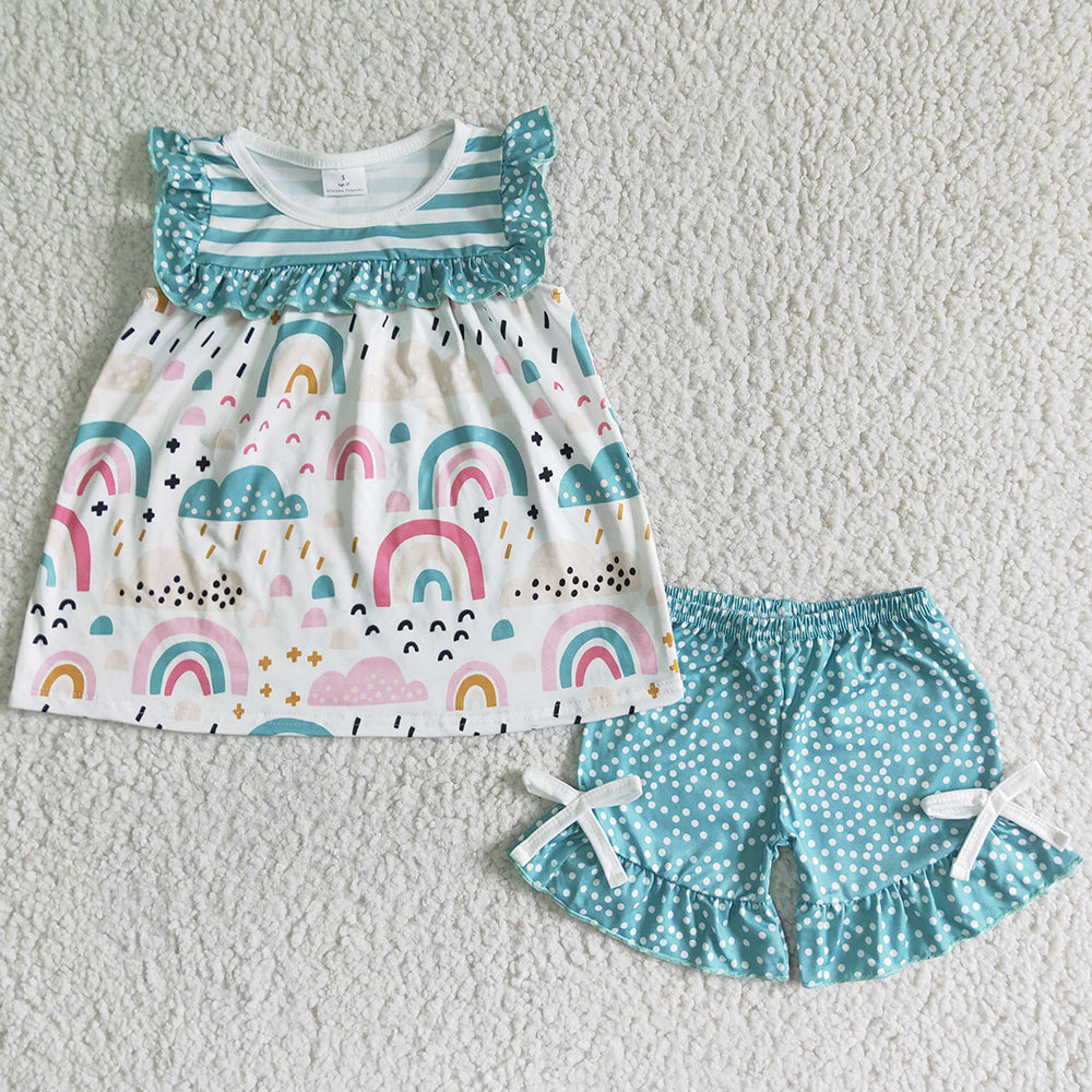 Boutique Baby Girls Clothes Set Girls Summer Clothing Wholesale Kids Outfits GSSO0047