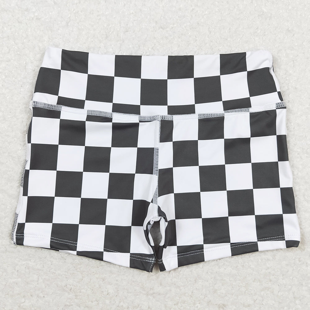 Baby Girls Shorts Black Checkered Biking Summer Bottoms Shorts SS0219