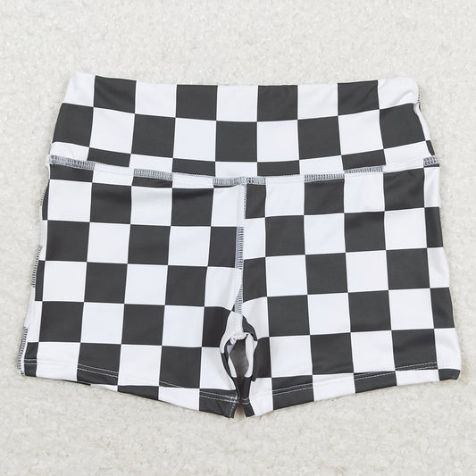 Baby Girls Shorts Black Checkered Biking Summer Bottoms Shorts SS0219