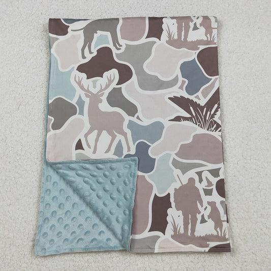 Baby Kids Blankets Gray Deer Ducks Camo Western Hunting Blankets BL0212 9.20