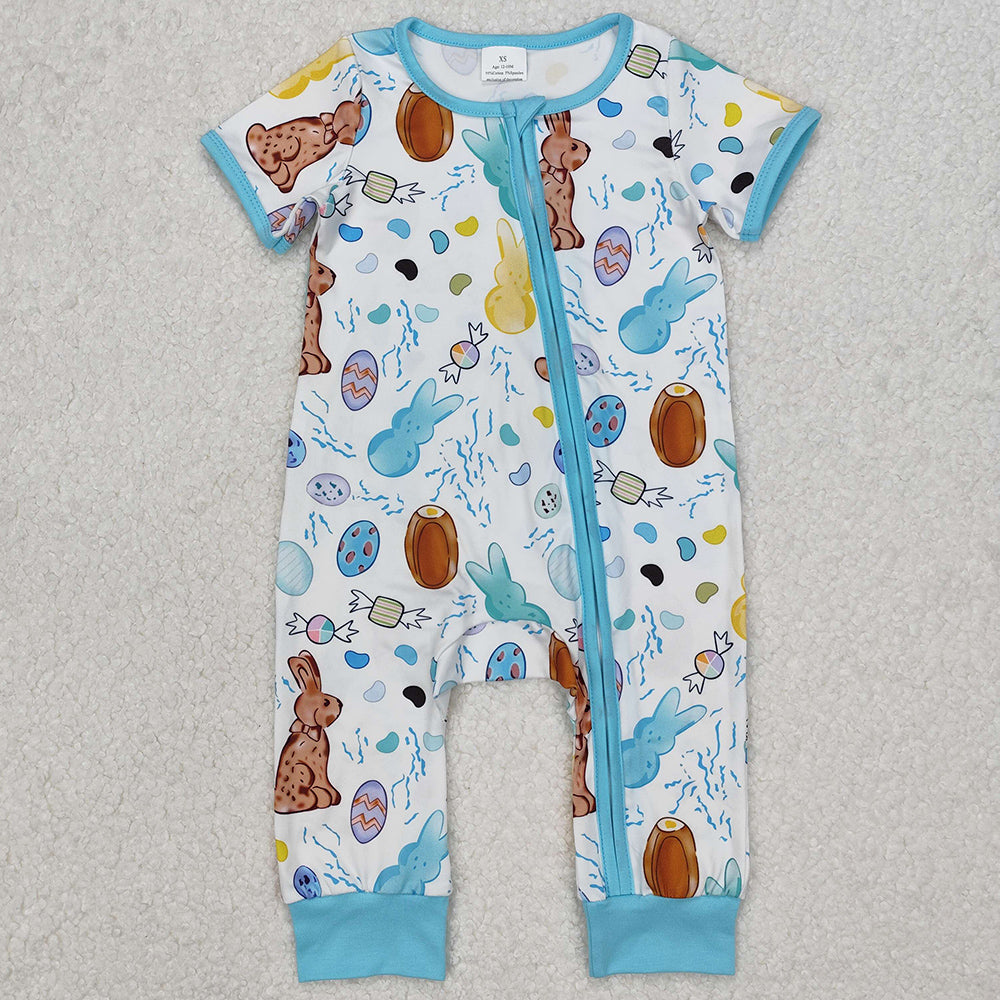 Baby Infant Girls Rompers Easter Rabbits Zip Rompers SR2713 SR2712 3.7