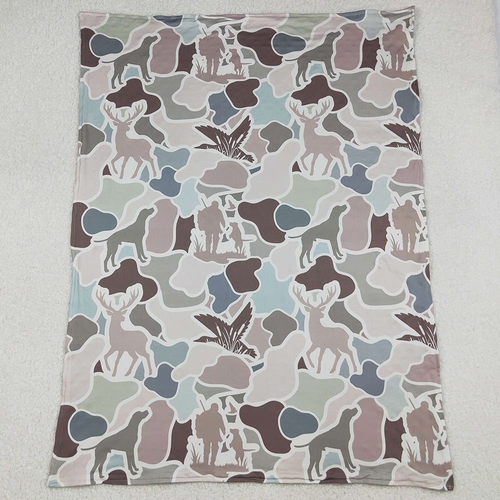 Baby Kids Blankets Gray Deer Ducks Camo Western Hunting Blankets BL0212 9.20