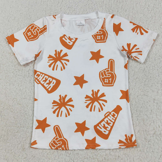Baby Girls T-shirts Short Sleeves Cheer Stars Team Tee Shirts Top GT1090 7.19