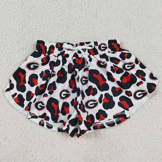 Baby Girls Shorts Black Leopard G Yoga Active Team Ruffle Shorts Bottom SS0814