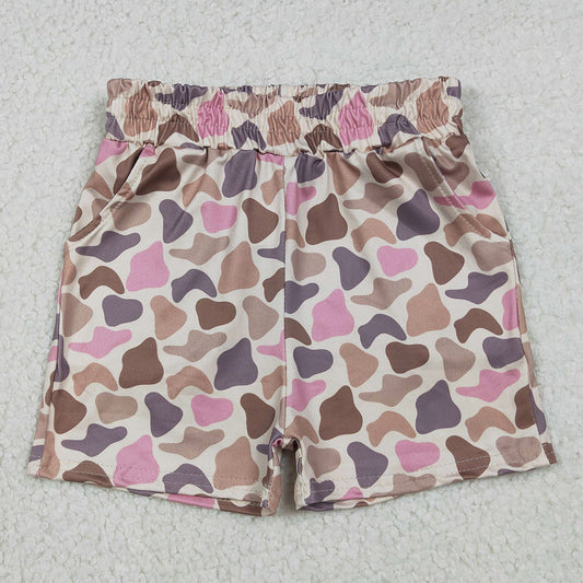 Baby Boys Shorts Southern Brown Pink Camo Pockets Shorts Bottom SS0757 12.20