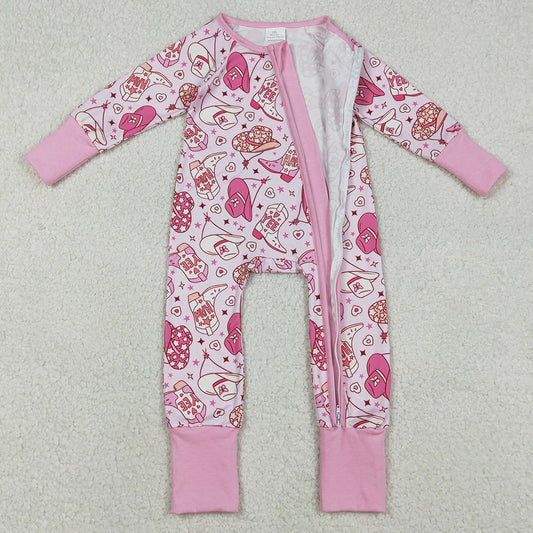 Baby Girls Rompers Howdy Boots Hats Western Two Way Zip Convertible Rompers LR2855 12.8