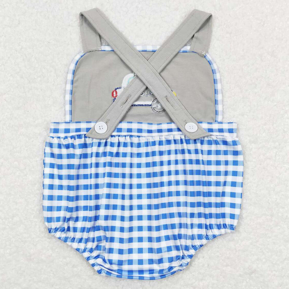 Boutique Baby Infant Boys Rompers Car Embroidery Boy Romper SR0997
