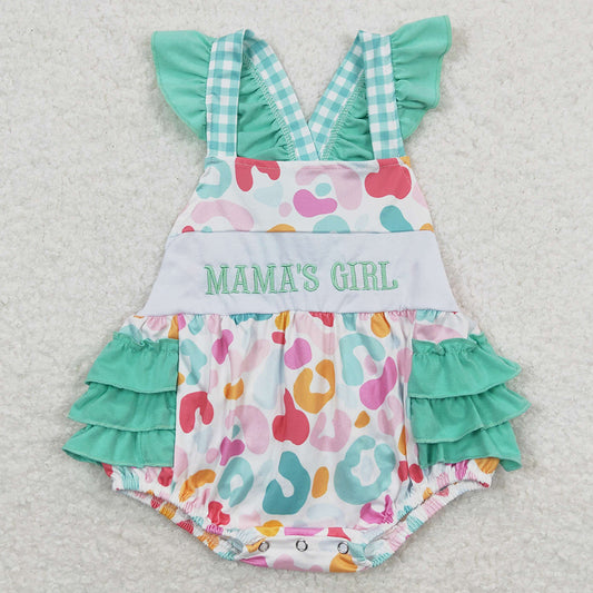 Infant Baby Girls Rompers Mama`s Girl Embroidery Romper SR1246