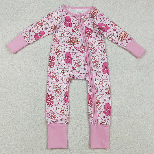 Baby Girls Rompers Howdy Boots Hats Western Two Way Zip Convertible Rompers LR2855 12.8