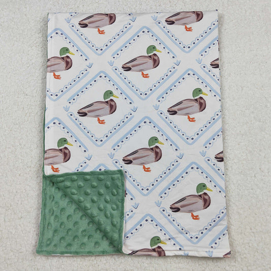 Baby Kids Blankets Green Ducks Plaid Southern Blankets BL0213 9.20