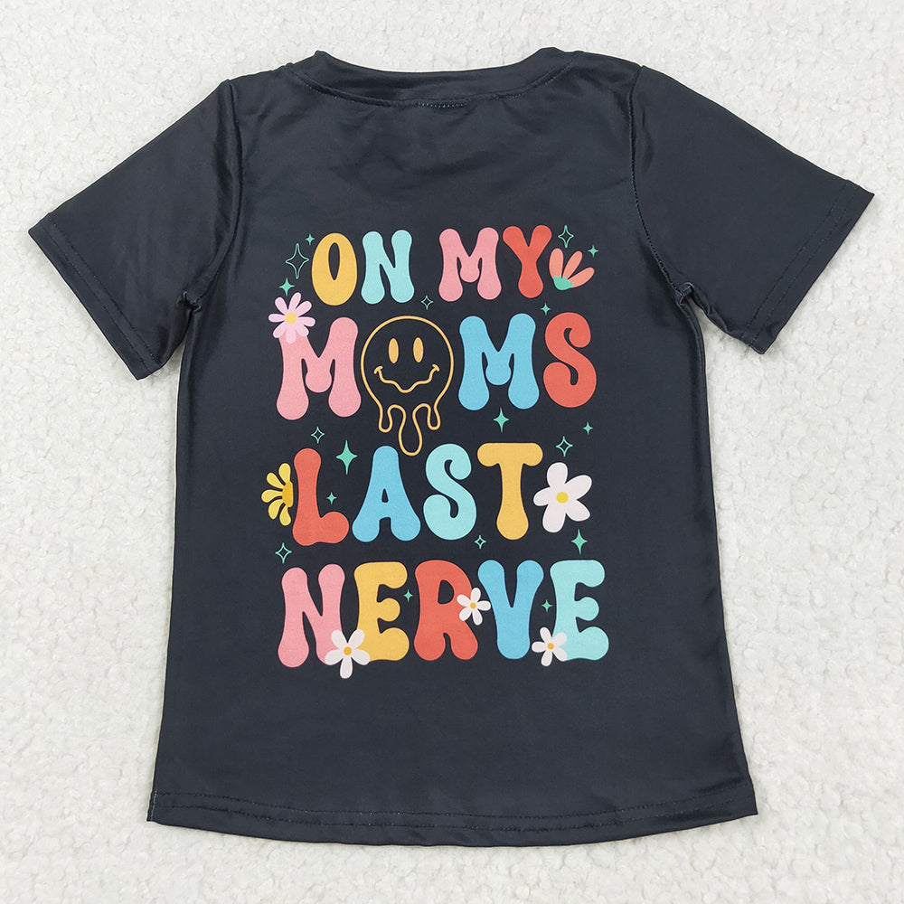 Baby Boys T-shirts Black Short Sleeve Tee Shirts Top GT1026 7.18
