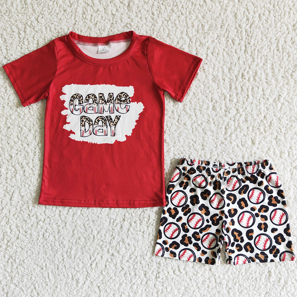 Boutique Boy Clothes Set Baseball Kids Summer Toddler Boys Clothing BSSO0026 5.8