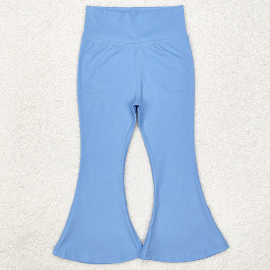 Baby Girls Pants Blue Yoga Active Wear Bell Bottom Pants P0577