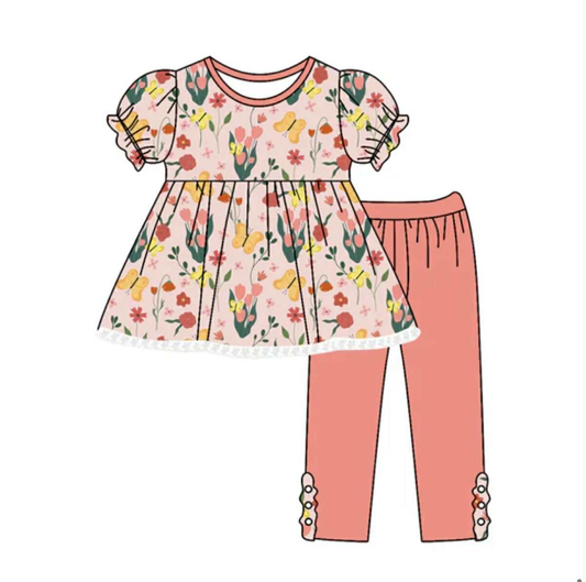 Preorder Moq 5 Baby Girls Clothes Tunic Top Pants Sets