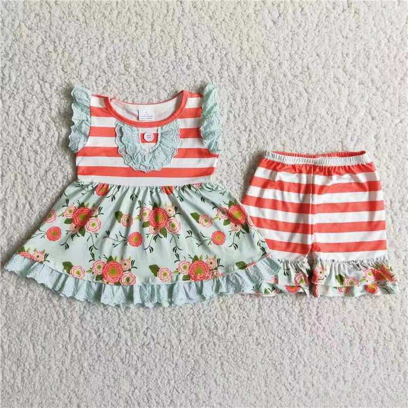 Boutique Baby Girls Clothes Summer Shorts Sets A17-3